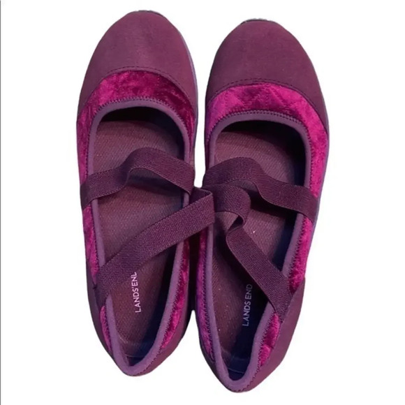 New Land's End Woman's Burgandy 487563‎ Mary Jane Walking Shoe Size US 6B - Picture 1 of 10